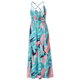 Women Date Dress Spring and Summer Sexy Floral Strap Beach Dress