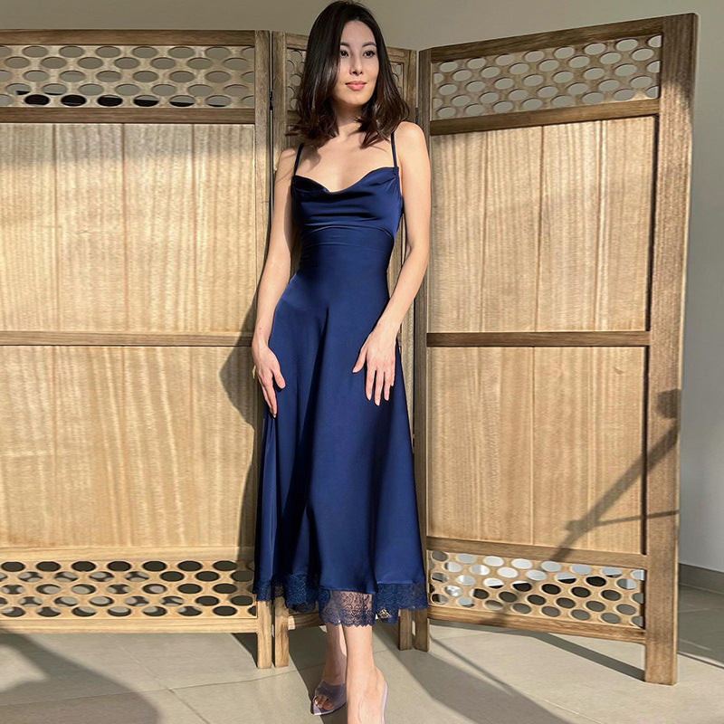 Women Dresses Sling Dress Spring and Summer Leisure Slim Fit Long Dress