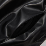Unisex Winter Cotton Coat Lapel Leather Cotton Jacket Retro Loose PU Leather Coat