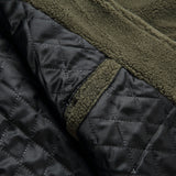 Unisex Winter Cotton Coat Stitching Lambswool Stand-up Collar Cotton-Padded Clothes Vintage Loose Cargo Cotton-Padded Jacket