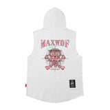 Men Vest Hooded Vest Loose Hip Hop Sleeveless T-shirt