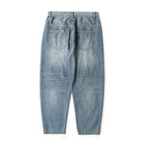 Men Jeans Retro Washed Distressed Wide Leg Jeans