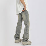 Men Jeans Straight Jeans Loose Wide Leg Pants Denim Trousers