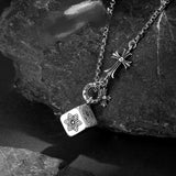 Chrome Hearts Necklace Vintage Square Dice Men's and Women's Pendants