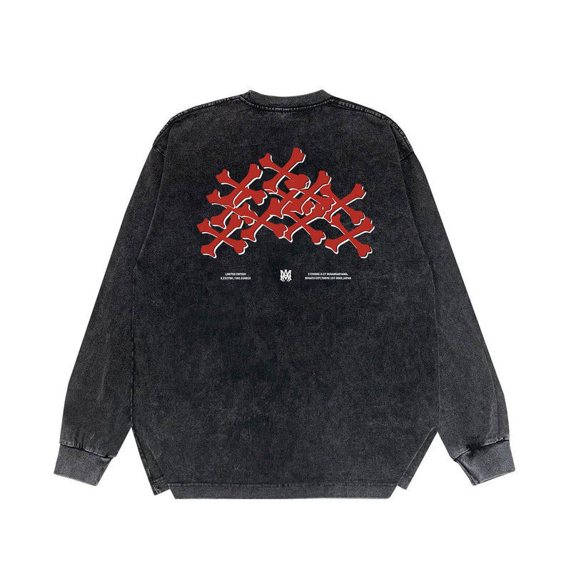 Amiri Long Sleeve Shirt Vintage T Shirt Washed and Worn Vintage Long Sleeve T-shirt