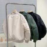 Women Jacket Autumn and Winter Stand Collar Jacket Long Sleeve Baseball Uniform Coat