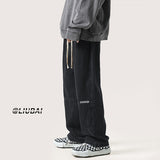 Men Jeans Spring and Autumn Straight Retro Wide-Leg Pants