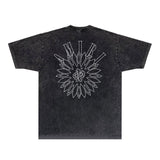 Amiri T-shirt Washed and Worn Retro Short Sleeve T-shirt