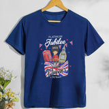 Inspired by Queen's Platinum Jubilee 2022 Elizabeth 70 Years T-shirt Short Sleeve T-shirt plus Size Loose Summer