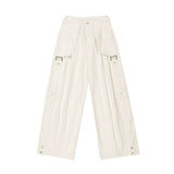 Women Pants Cargo Pants Multi-Pocket Drooping Wide-Leg Pants Straight Casual Trousers