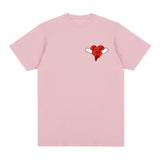 Kanye West Heart Hip Hop T-shirt Vintage Cotton Men T Shirt