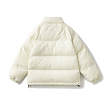 Unisex Winter Cotton Coat Stand-up Collar Cotton-Padded Clothes Vintage Loose and Warm Bread Coat