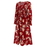 Women Date Dress Autumn and Winter round Neck Dress