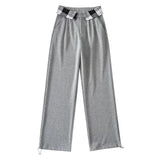 Women Sweatpants Retro Straight-Leg Pants Suit Pants