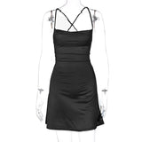 Women Dresse Backless Slip Dress Sling Dress