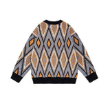 Unisex Sweater Autumn Rhombus Knitted Sweater