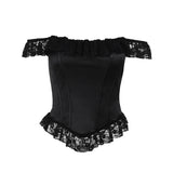 Women Tops Summer Slim Fit T-shirt Sexy Lace Top