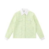 Women Jacket Loose Autumn and Winter Butterfly Lapel Button Cardigan Top