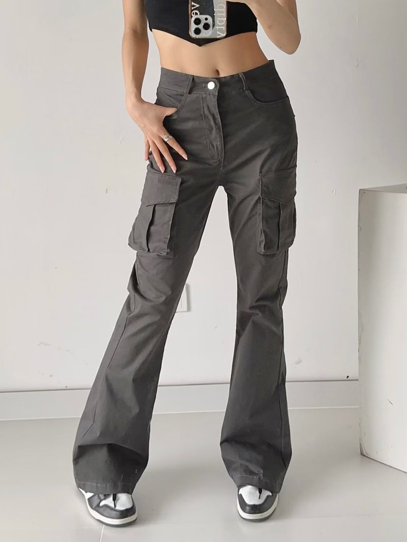 Women Sweatpants Flared Overalls Summer Retro Pants