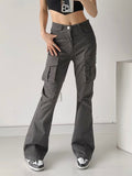 Women Sweatpants Flared Overalls Summer Retro Pants