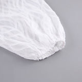 Women Dress Spring V-neck Lantern Sleeve A- line Skirt