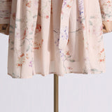 Women Dresses Floral Pleated Dress Skirt (Qymy0409)