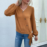 Women Knitted Sweater Autumn Button Decorations