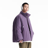 Unisex Winter Cotton Coat Stand-up Collar Cotton-Padded Clothes Retro Loose and Warm Cotton-Padded Jacket for Men