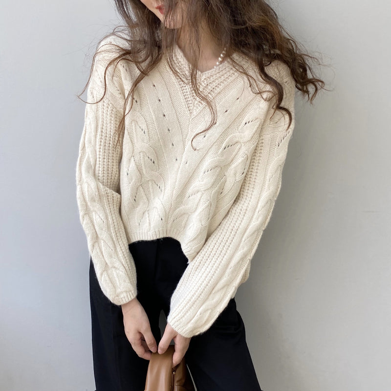 Women Winter Knitted Sweater Autumn Loose 8t3086