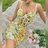 Women Dresses Sexy Backless Slip Dress Hip Skirt (Cy0417)