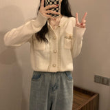 Women Knitted Cardigan Autumn and Winter Sweater Coat