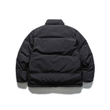 Unisex Winter Cotton Coat Stand-up Collar down Jacket Retro Loose down Jacket