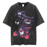 Washed and old T-shirt summer men's top