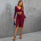 Women Dress Sexy Cutout Sheath Dress