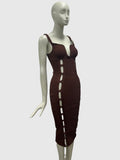 Women Evening Dress Bandage Dress Hollow Dress New Backless Bandage Gown