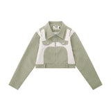 Women Jacket Lapel Casual Women Autumn Zipper Cardigan Outerwear