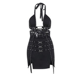 Women Dresses Spring Backless Hip Skirt Sexy Slim Fit Hollow Dress Women (Csm202403)