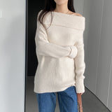 Women Winter Knitted Sweater Autumn and Winter Sweater Long-Sleeved Shirt 8t3110