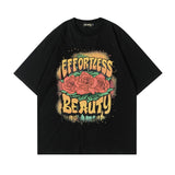 Men T Shirt Oversize Hip Hop Retro Half Sleeve T-shirt