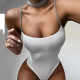 Women Jumpsuit Spring and Summer Sleeveless Sexy Suspenders Backless Bodysuit