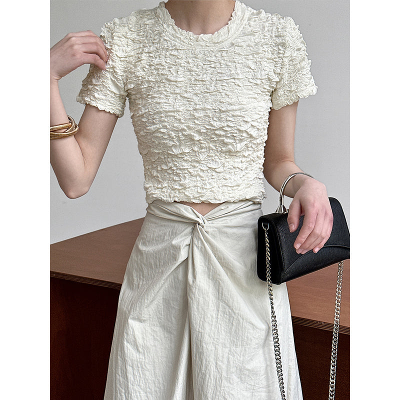 Women's T-shirt Short-Sleeved T-shirt Women's O-neck Short Bottoming Shirt