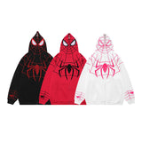 Men Hoodie Spider-Man Couple Hoodies Hiphop Zipper Cardigan Hoodie