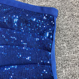 Women's Evening Dress Sequined Shoulder Long Sleeve Sexy Sheath Dress