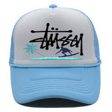 Stussy Hat Printed Truck Mesh Cap Outdoor Surfing Casual Sun Hat