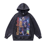 Men Hoodie Cartoon Print Oversize Couple Hooded Sweater