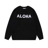 Unisex Sweater Autumn Colored Dots Affixed Cloth Embroidered Sweater