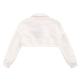 Women Jacket Zipper Decorations Short Work Clothes Jacket Lapel Cardigan Coat