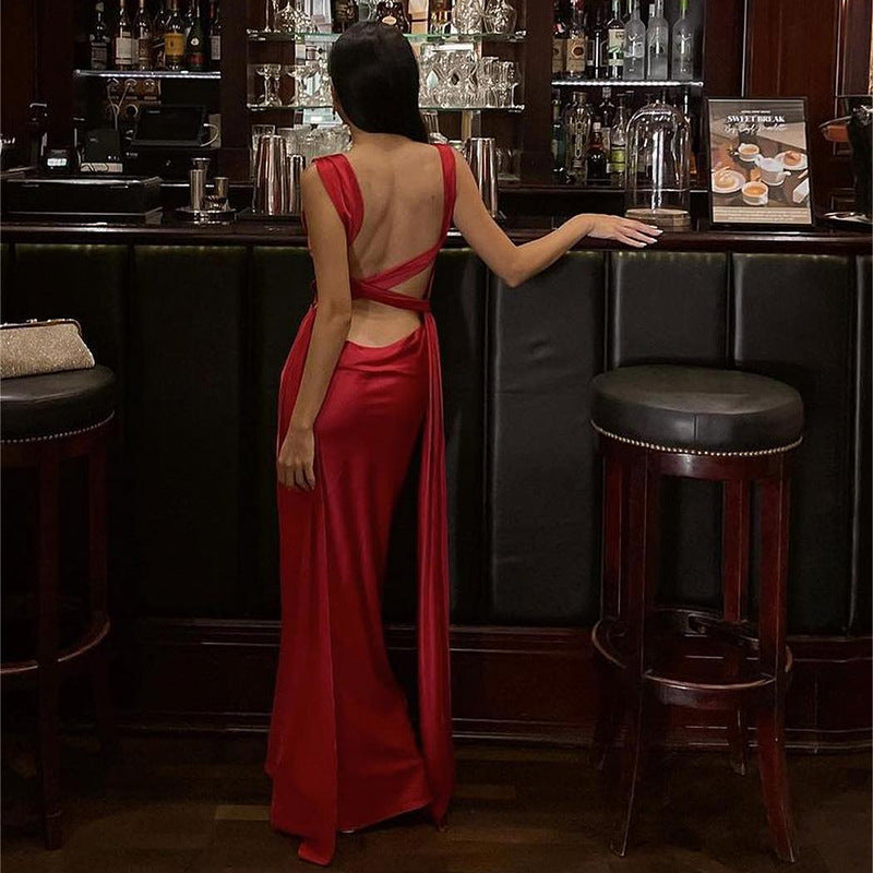 Women Dresses Summer Sexy Backless Spaghetti Straps Dress