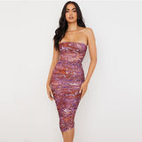 Women Dresses Sexy Slim-Fit Hip Skirt Backless Dress (Zns0409)