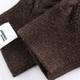 Unisex Winter Cotton Coat Twist round Neck Knitted Sweater Vintage Cardigan Sweater